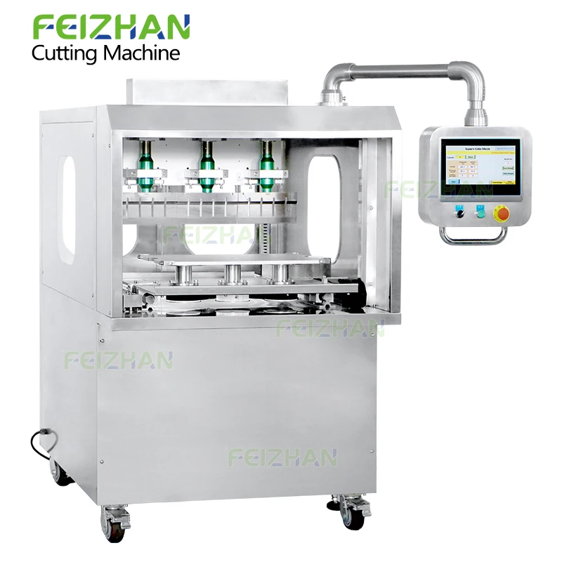 FEIZHAN FZ-CC600U Automatic 20KHz Sponge Mille-feuille Frozen Mousse Cake Ultrasonic Cutting Machine Round Square Cake Cutter