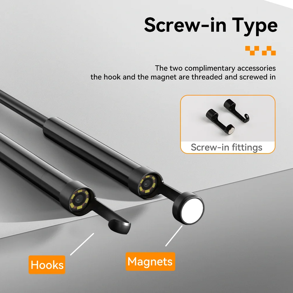 Handheld 4.3 Inch Lcd Screen  Hd 1080p Single Len Hard Tube 4.0mm Waterproof Inspection Camera Industrial Endoscope