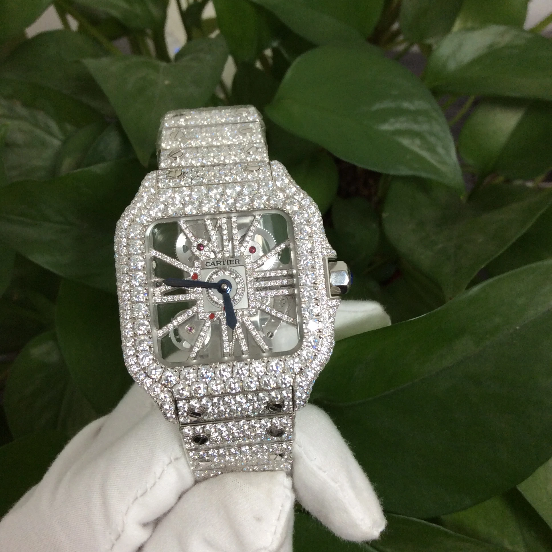 Light Jewelry Beautiful bussdown Luxury Vvs Hand Setting Men Brand Moissanite Diamond Watches