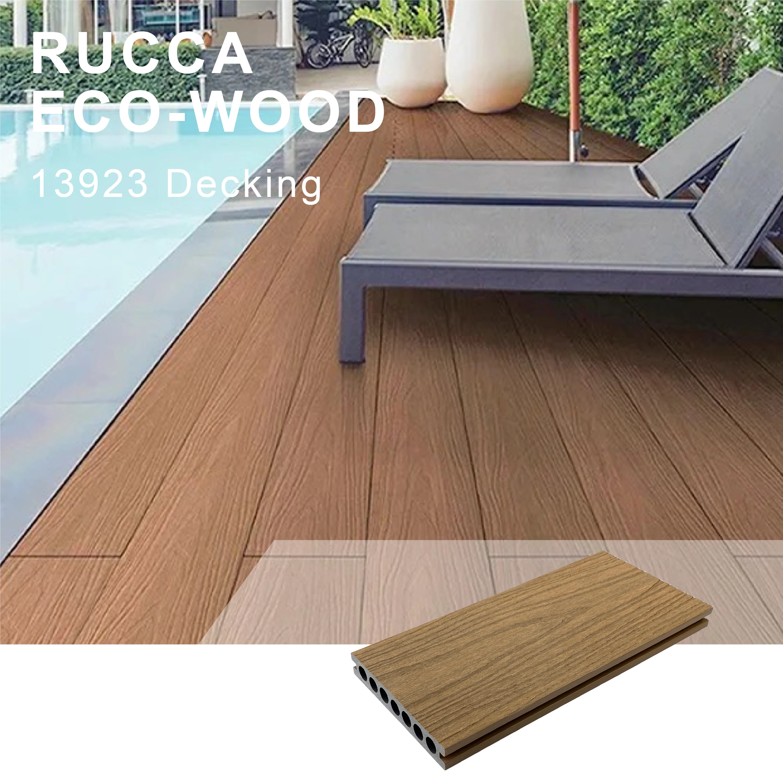RUCCA OEM 139*23mm wood plastic composite factory flooring decking