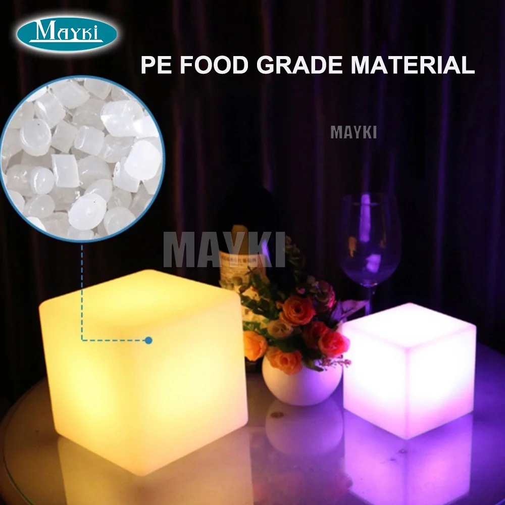 Rechargeable Waterproof Outdoor Led Furniture Glowing Chair Ice Cube Light Led Led Light up Cube Table Led Cube Light