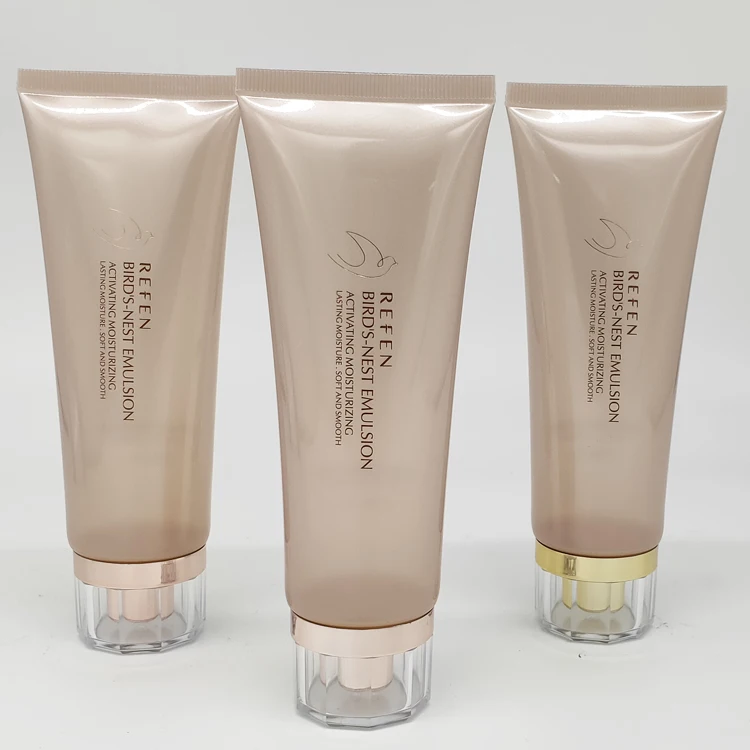 Cosmetic aluminum-plastic tube PE hose manufacturer 40 pipe diameter 100g face wash tube with acrylic lid