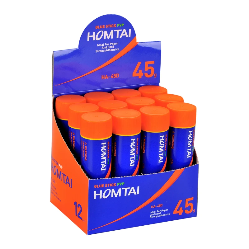 
PVP Glue Stick Solid Stick Glue Custom Brand And Logo Office Supply Stationery OEM Washable Non-Toxic Safe Glue Sticks 