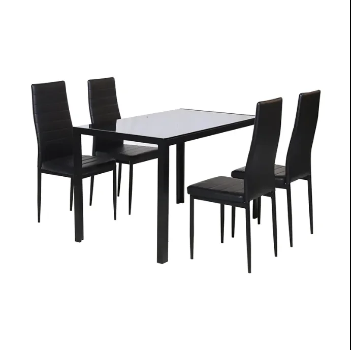 High Quality Square Aluminum Dining Table Dining Room Set