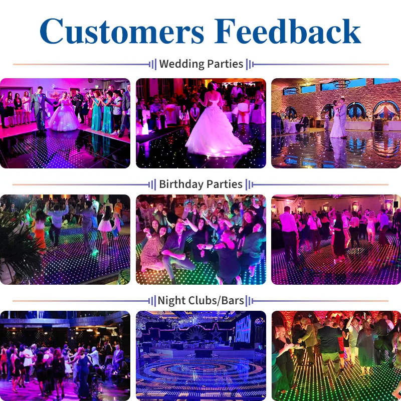 Portable digital dance panel 8*8 pixels Dance Floor Light Wedding Party Show Magnetic 64 Pixels LED Dance Floor