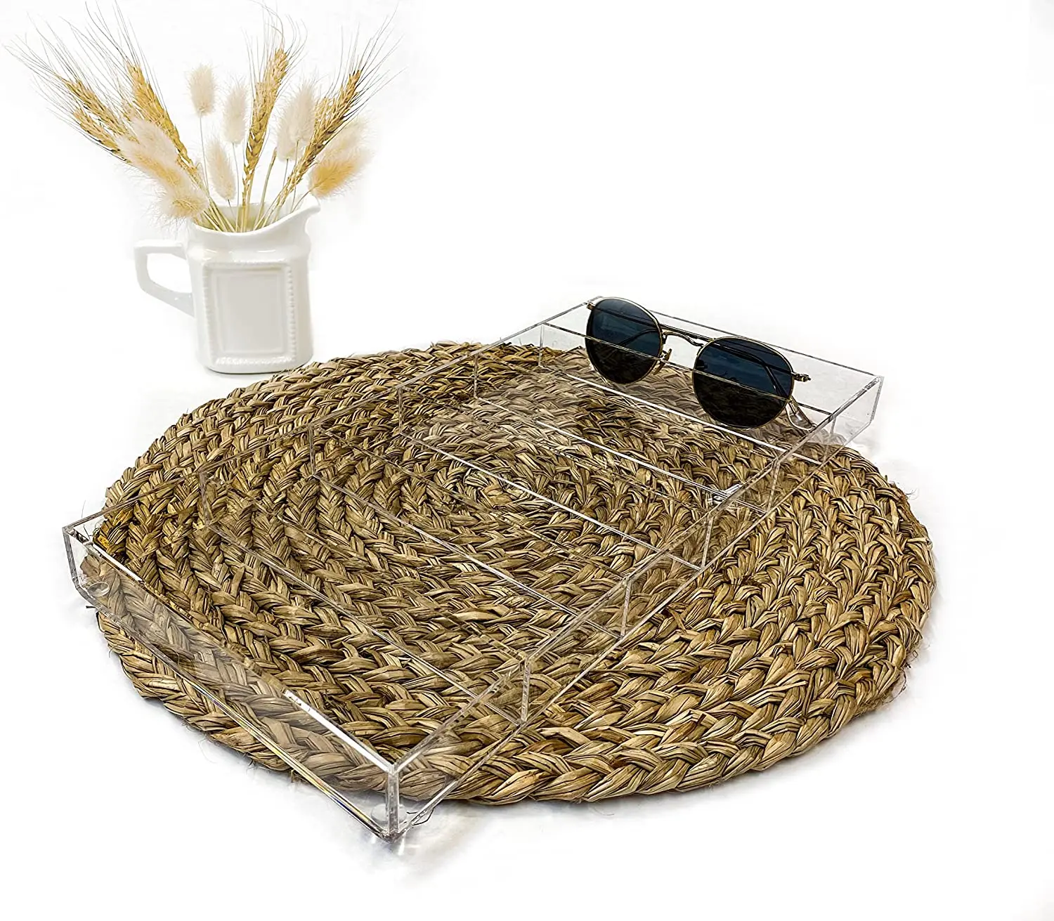 Fashion Desktop Stackable Clear Acrylic Eyeglasses Display Case Sunglasses Display Organizer