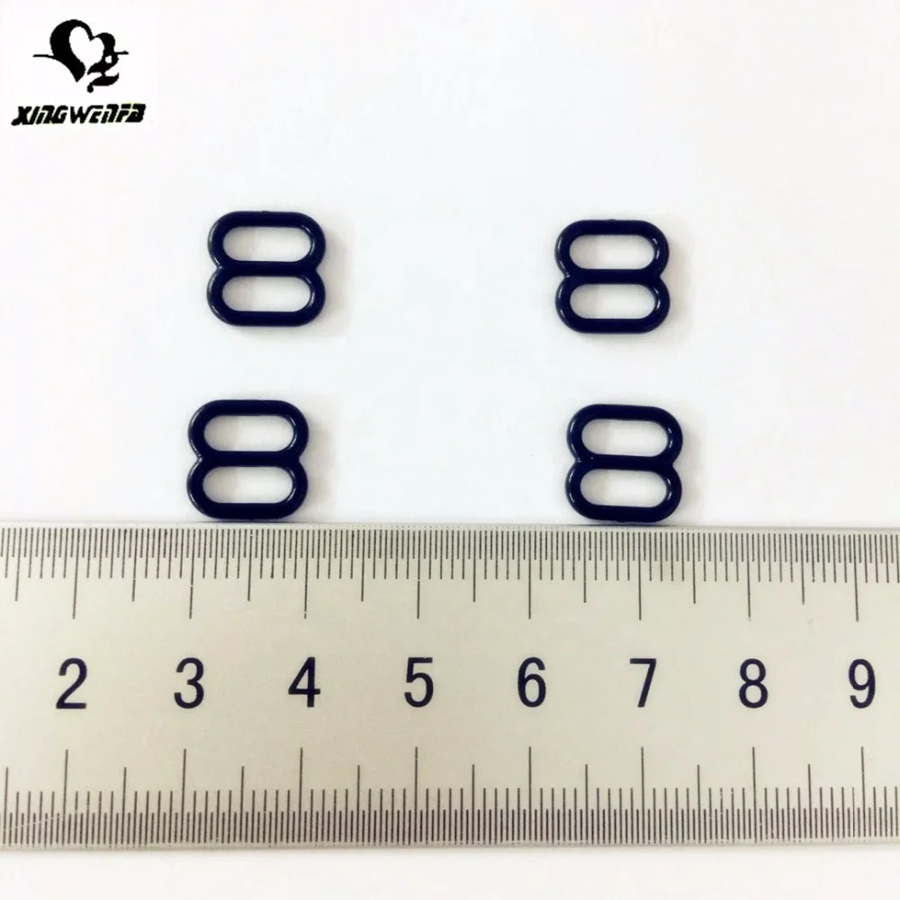 Good quality 8mm 10mm black white clear plastic bra strap adjuster bra plastic ring and slider