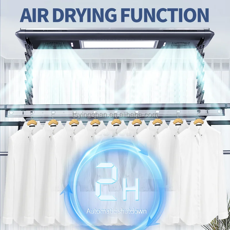 2025 Manufacturer Smart Indoor&Outdoor Automated Home Laundry Dryer System Machine Electric Ceiling Mounted Clothes Drying Rack