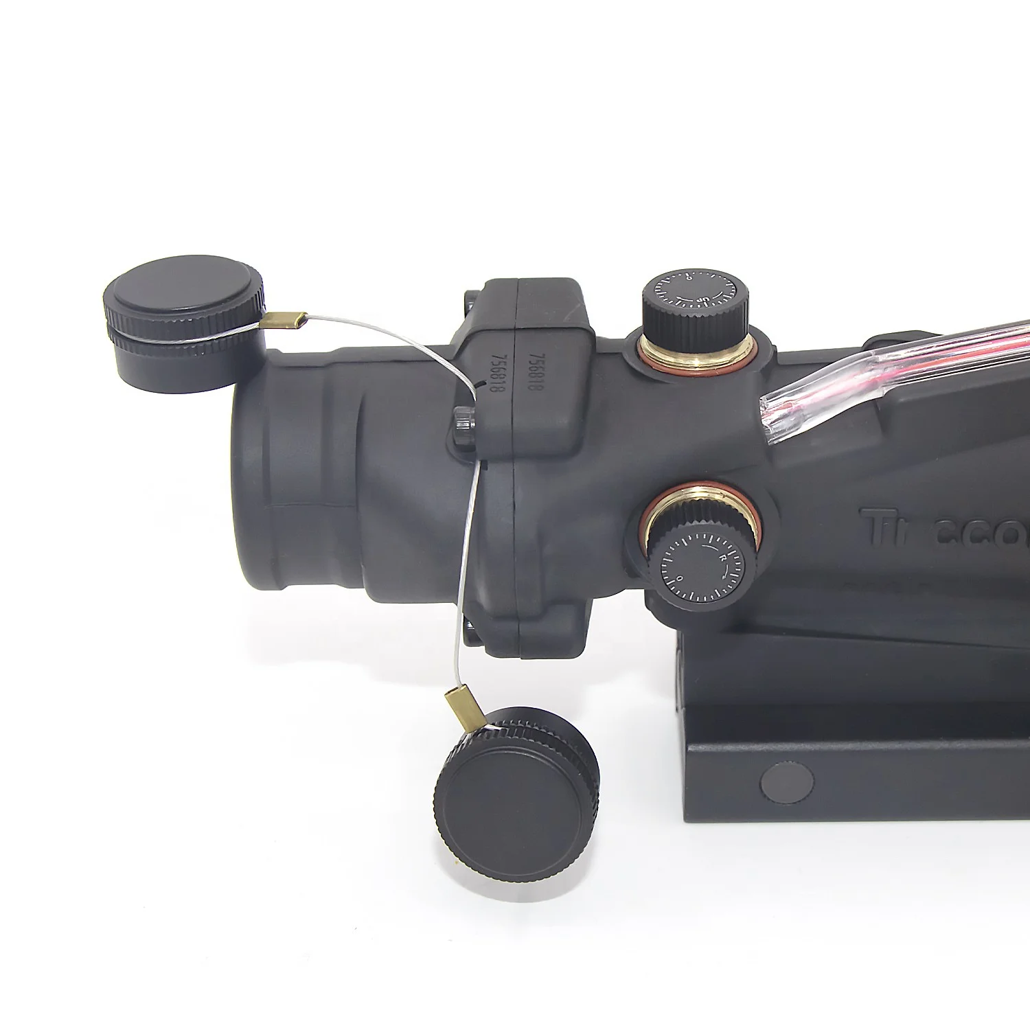 Призматический прицел 5x35 ACOG из натурального волокна со стальным тиснением логотипа аксессуары для охоты