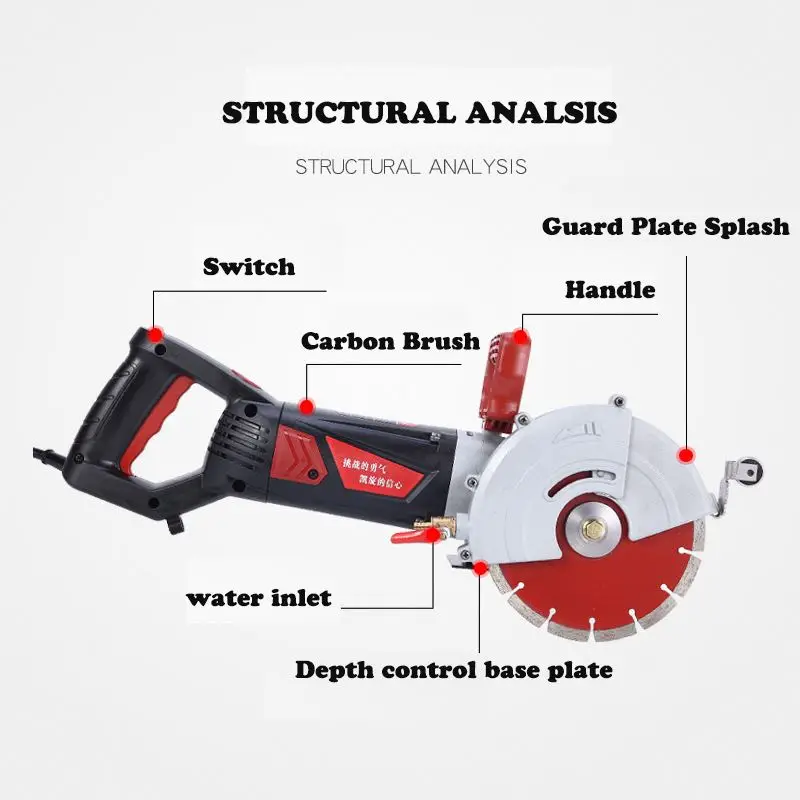 Hand-Held Portable Concrete Singular Blade Cutting Machine