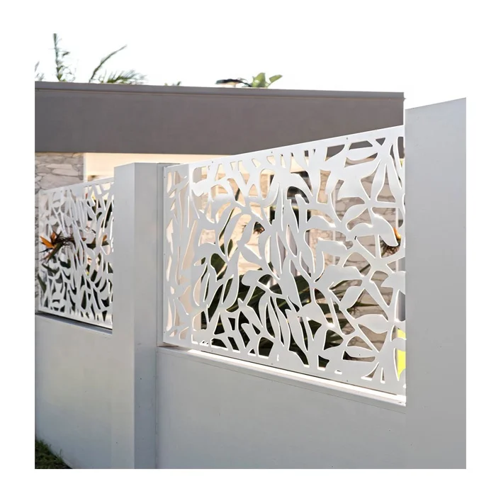 Garden Fence Decoration Commercial Laser Cut Metal Fencing Panel and Exterior Enclosures Decorative Laser Cutting Aluminum