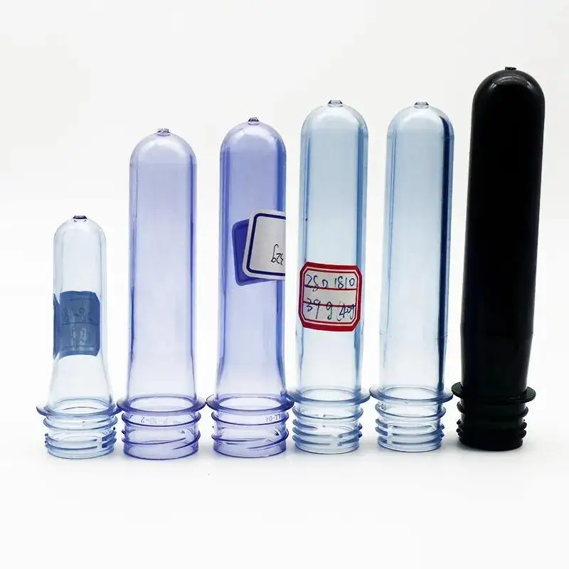 Aikedi pet preforms manufacturers Custom 28mm pco 1881 1810  neck hot fill PET Plastic drinking bottle preform