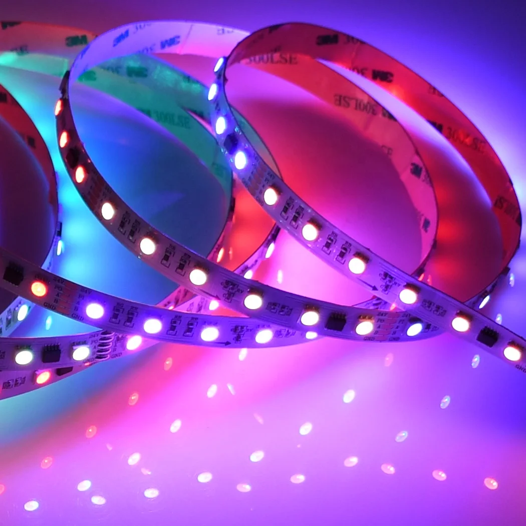 DMX512 RGB SMD5050 Flexible Led Strip Programmable LED Pixel Strip DMX512 RGB RGBW Colorful 24V LED Strip Light