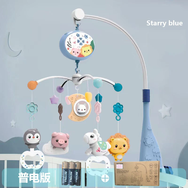 Custom Juguetes Bebes Baby Cot Toys Music Mobile Remote Control Musical Baby Crib Mobile For Kids With Frame