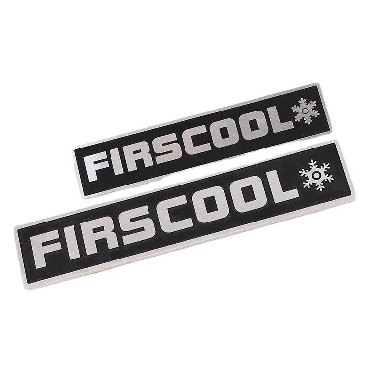 Custom brand Logo plate Metal Tags Embossed Logo 3D bright brushed colors