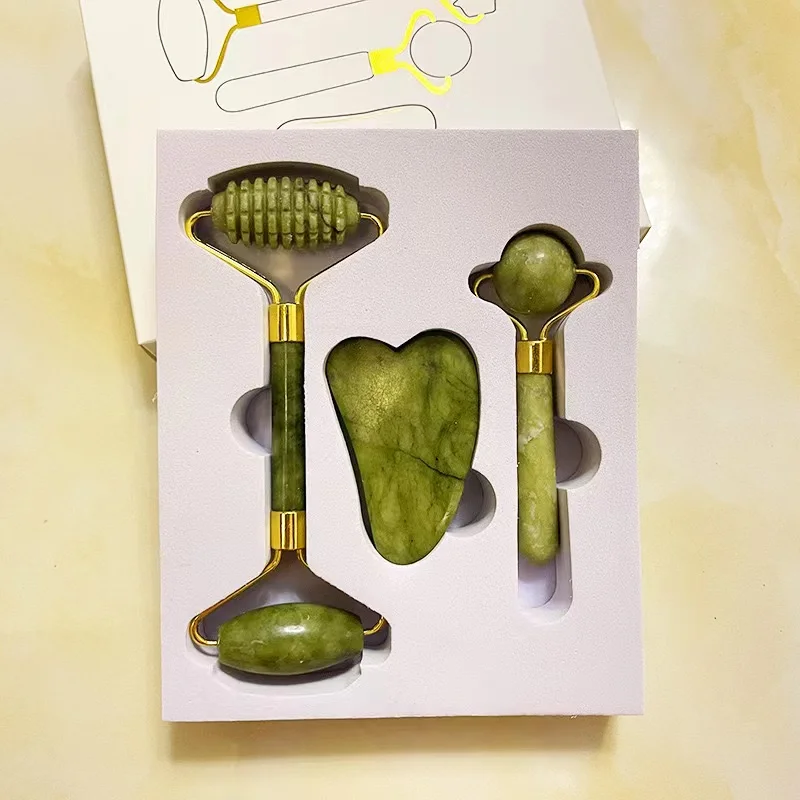 Частный производитель высококачественный массажер для лица Gua Sha инструмент камня дешевый нефритовый ролик массажа gua sha