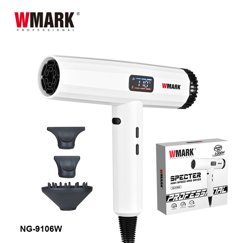 WMARK NG-9106W оптовая продажа высокоскоростной бесщеточный двигатель 100000 об/мин профессиональный фен для волос электрический парикмахерской