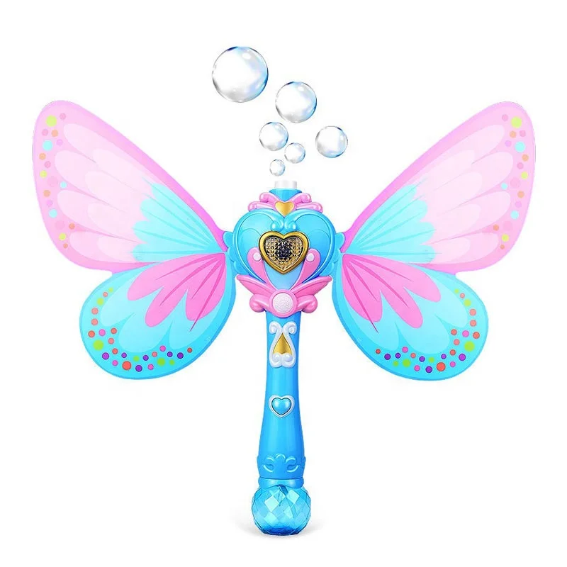 High Quality Electric Bubble Gun Toy Plastic Princess Magic Stick Bubble Machine For Kids
