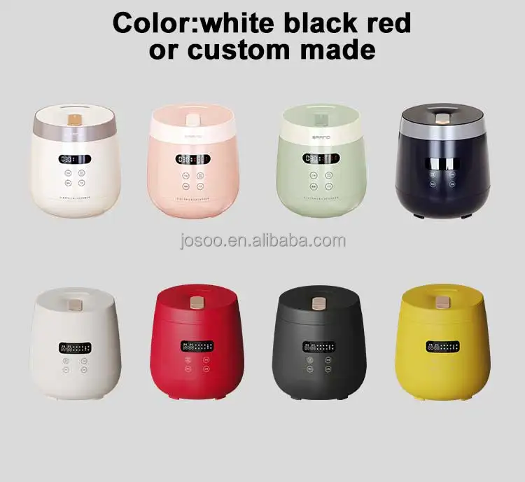 1L Electric Rice Cooker & Hot Pot 400W Power Korean Style Josoo Oem 110V Mini Rice Cooker for Small Families and Students