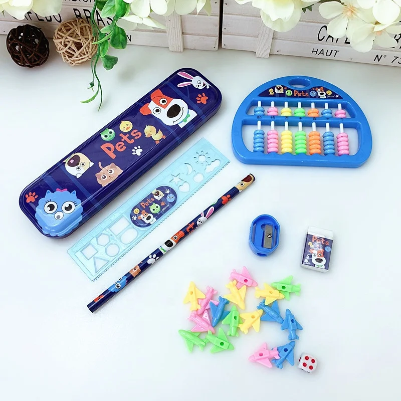 Hot Sale Popular Stationery For School Students Gift Sets Luxury Paper Box Cartoon Good Quality Stationery Sets