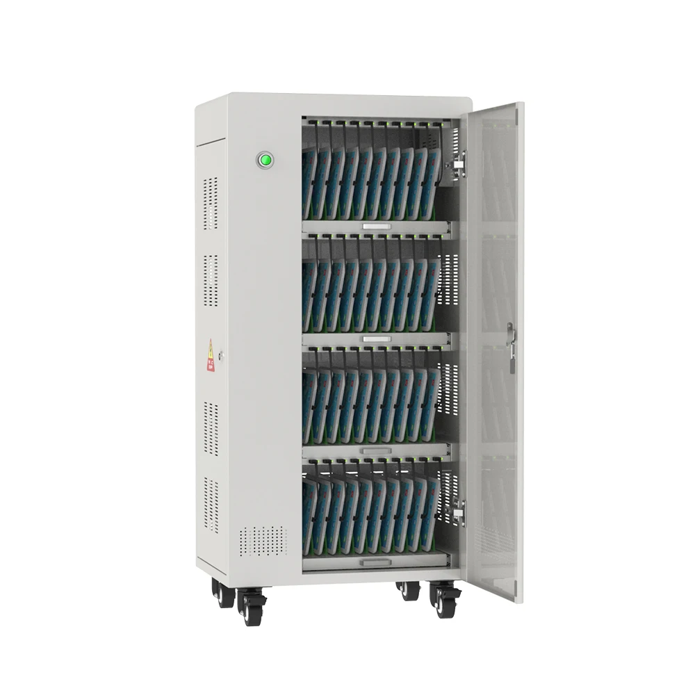 Custom OEM Educational Use Cell Phone Tablet Laptop Charging Cabinet Cart