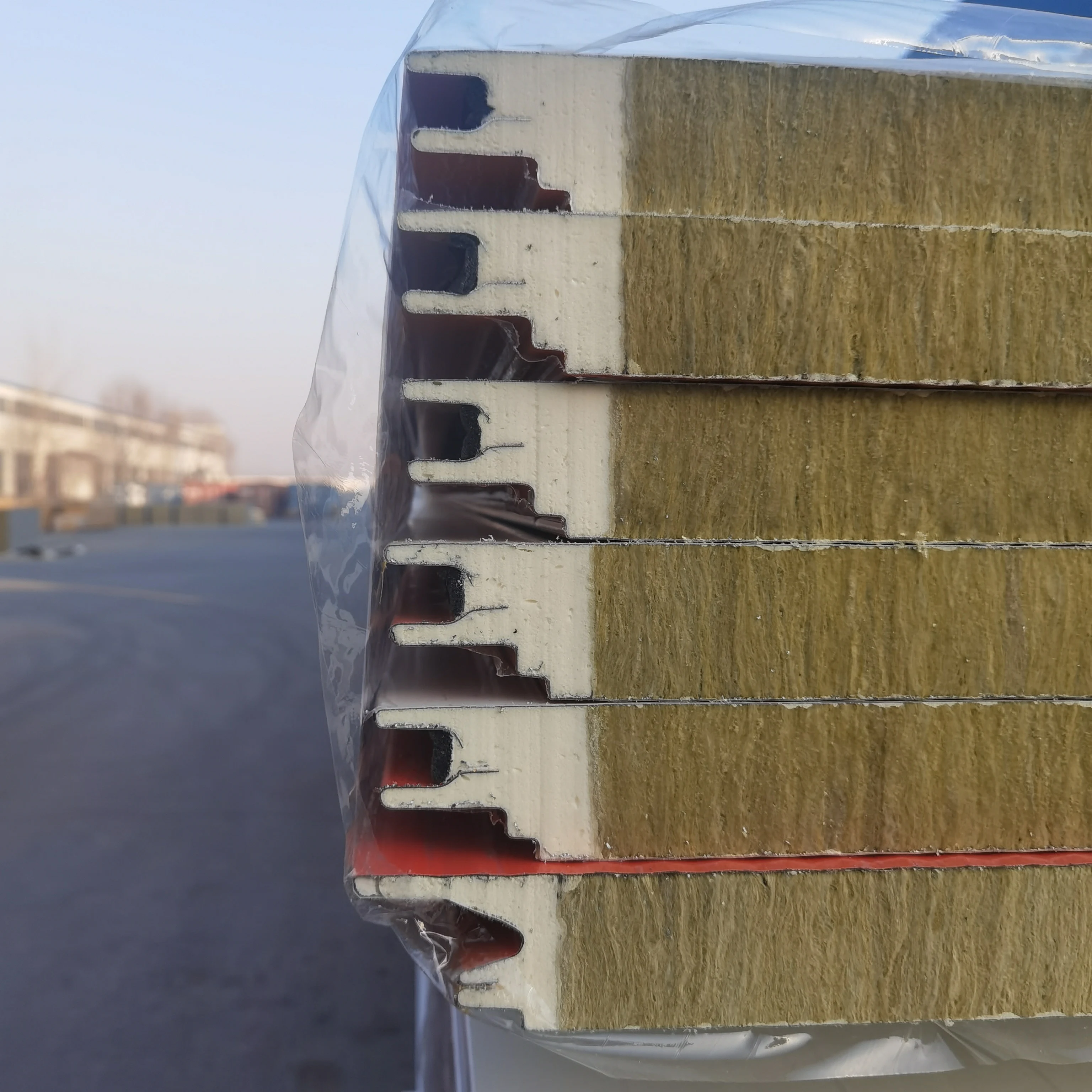 Headstrean 2022 hot sale Rock wool / mineral wool / glasswool  wall and roof sandwich panels price for warehouse