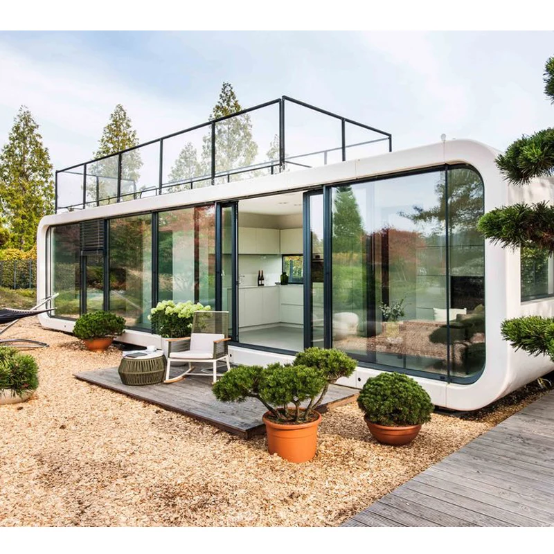 Modern  Elegant Design Prefab Container Homes Apple Cabin office pod for Living Enjoying Vacation Woring