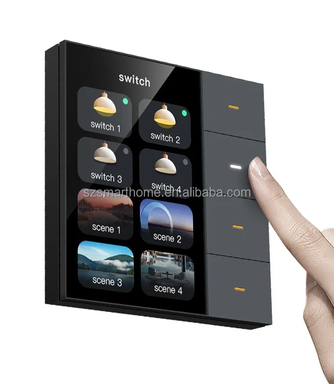 Radar induction smart switch gateway Scene Control Curtain control multifunctional scene pane