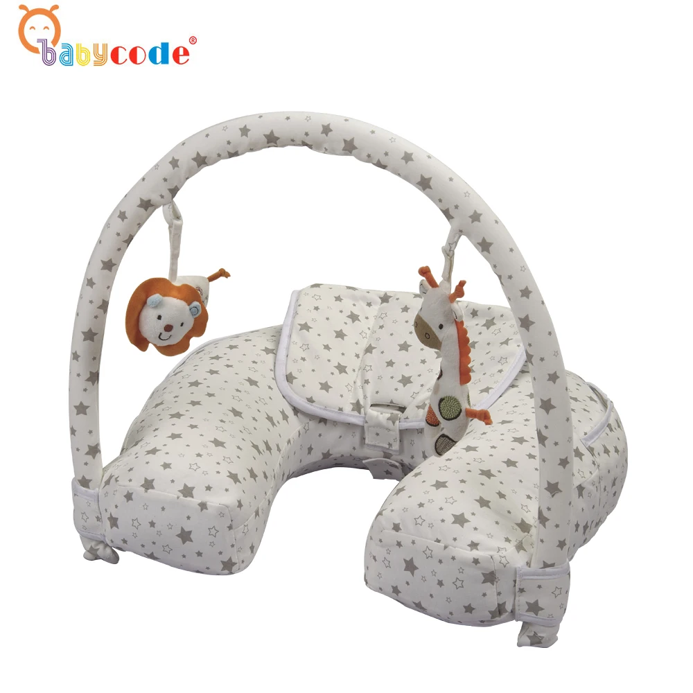 Multifunctional 100% cotton 3 in 1 baby play nursing pillow