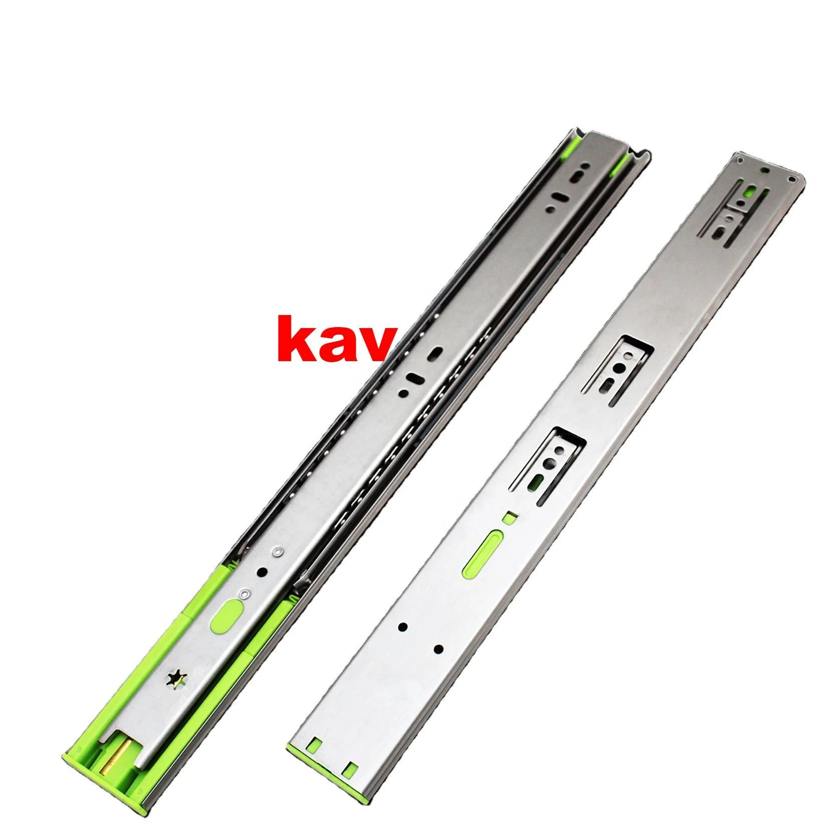 stainless steel ball bearing drawer slide full extension soft close guide rail