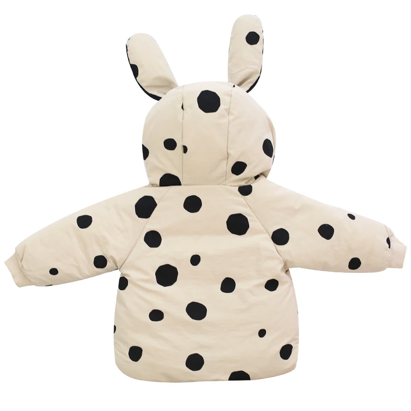 
Thickened 1-5-year-old baby cotton coat for keep out the cold lovely point warm baby winter coat 