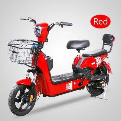 
Hot Sale Wholesale 350W 14inch 48V Adult Male Female Student Electric Bicycle Shock Absorber Pedal Support Road Bike 