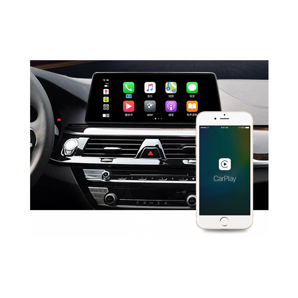 Multi functions screen mirroring video sync voice control Wireless Carplay Android auto MirrorLink interface NBT EVO CIC System