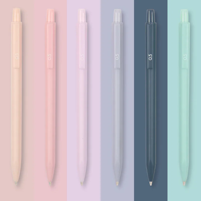 Morandi Active Pencil Triangle Color Pen 0.5/0.7 Simple Automatic Pen Creative Stationery Glitter Mechanical Pencil