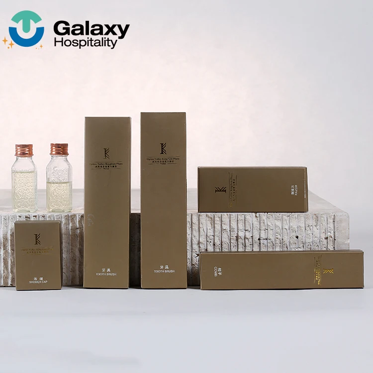 Hotel Amenities Customized Disposable Shaving Kit Argan Oil Shower Gel Fast Whitening Body Lotion