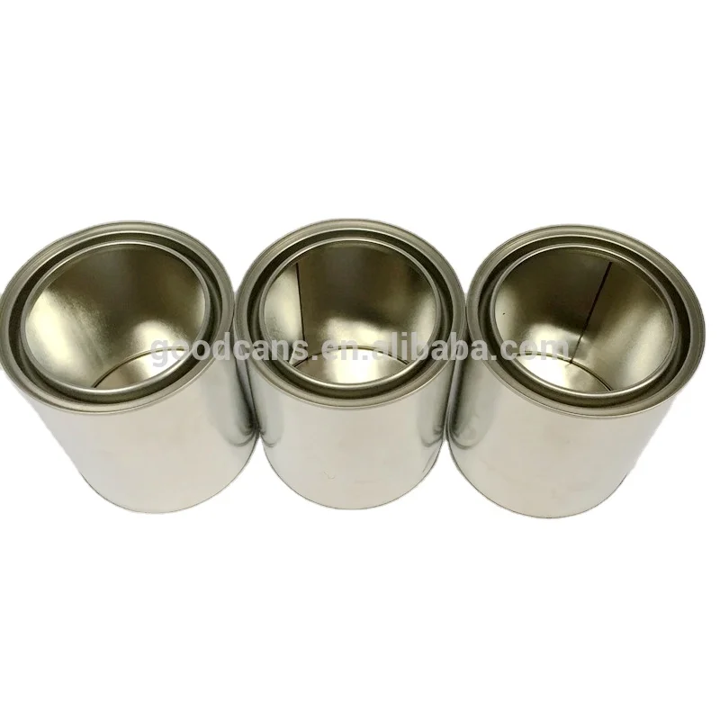 2021 wholesale price 1 litre empty thinner can metal round chemical jar