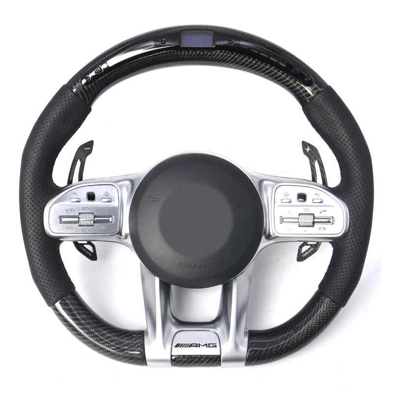 For Ben-z A-class  A200 A180 A260 A45 old model to new AM-G carbon fiber steering wheel