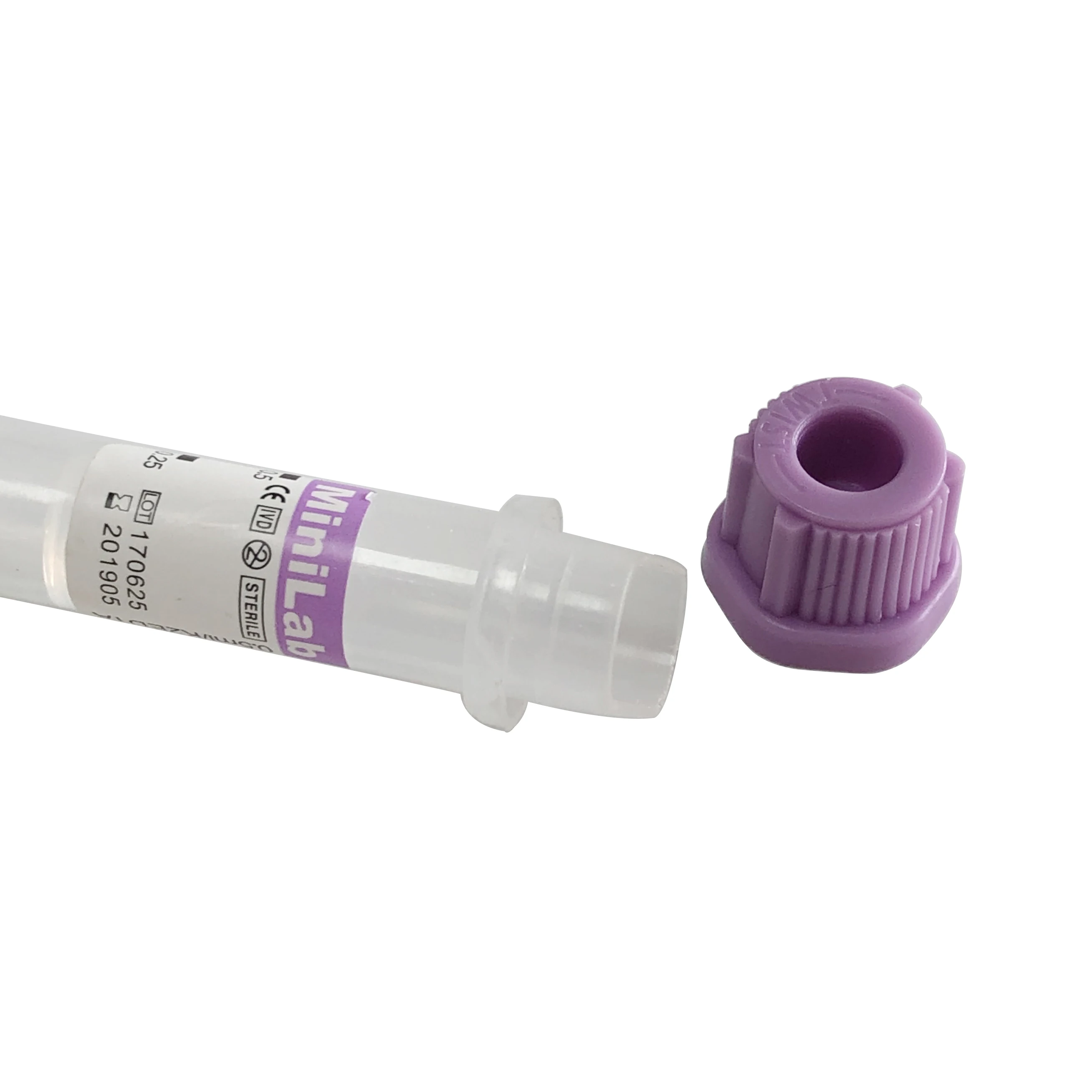 Disposable 2ml 3ml 4ml 5ml blood test tube purple EDTA K3 K2 16*100mm blood vaccum tube with gel