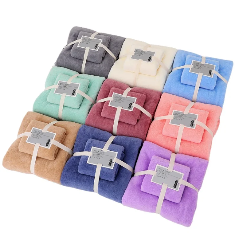 Coral Fleece Wash Face Soft Absorbent Bath Towel Microfiber Towel Cleaning Cloth Microfiber Face Towel