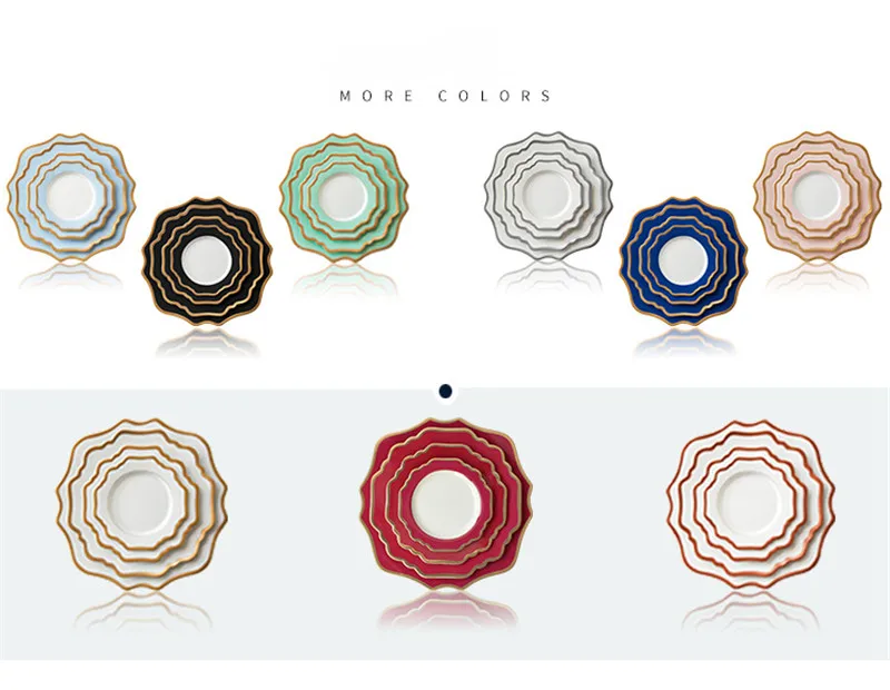 Ceramic Plate Set Sunflower Food Tray Plate Food Serving Dishes Cake Plate 1pcs