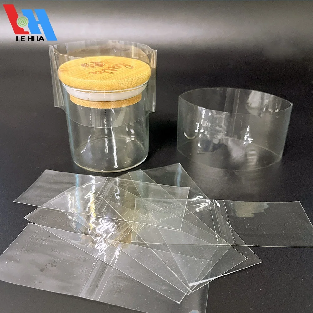 Printing Plastic POF PVC pet heat shrink band clear shrink wrap film sleeve for bottle