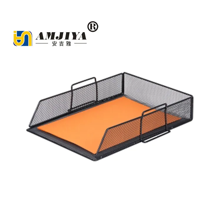 
AMJIYA Office Desktop Metal Wire Mesh Stationery Letter Paper Folder Stackable Document Tray 