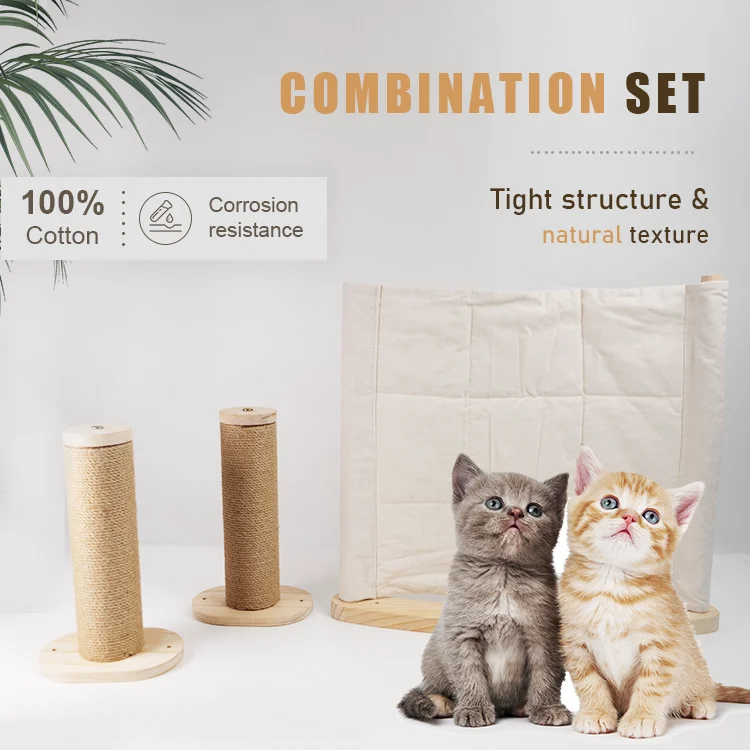 Relaxlines Sisal Rope Cat Shelves With Two Steps Climbing Tree Wooden Pet Beds Cat Hammock Wall Mounted Cat Shelf