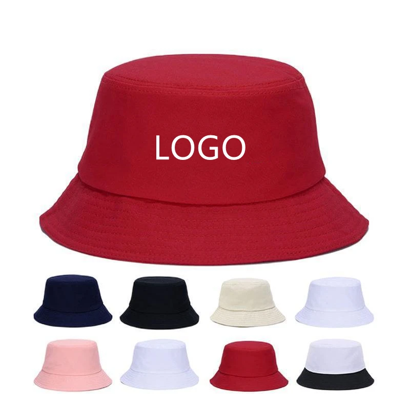 fashion custom logo Printed and Embroidered Cotton Fisherman Bucket Hat high quality cotton bucket hats