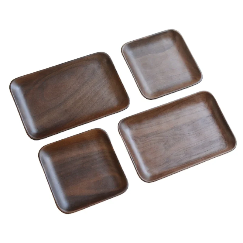 
Factory direct selling hotel furniture black walnut dinner plate, welcome to customize 