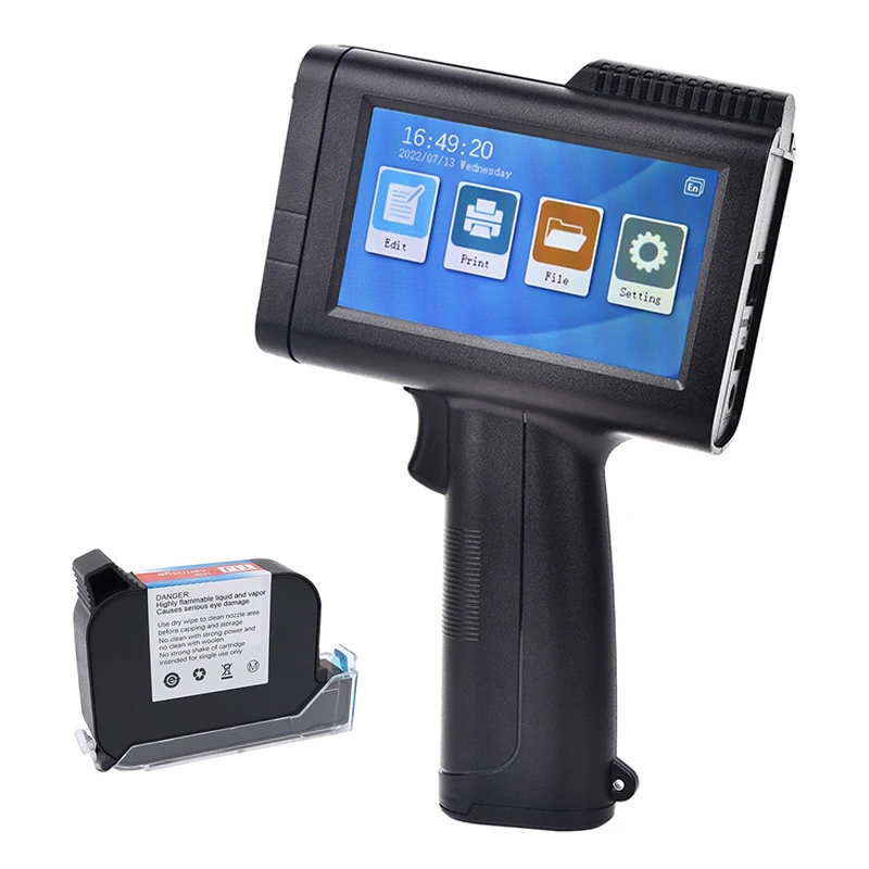 M10 Handheld Inkjet Printer Coding Machine Factory Price 600dpi 12.7mm Plastic Bag Wood Metal Bottle Printer