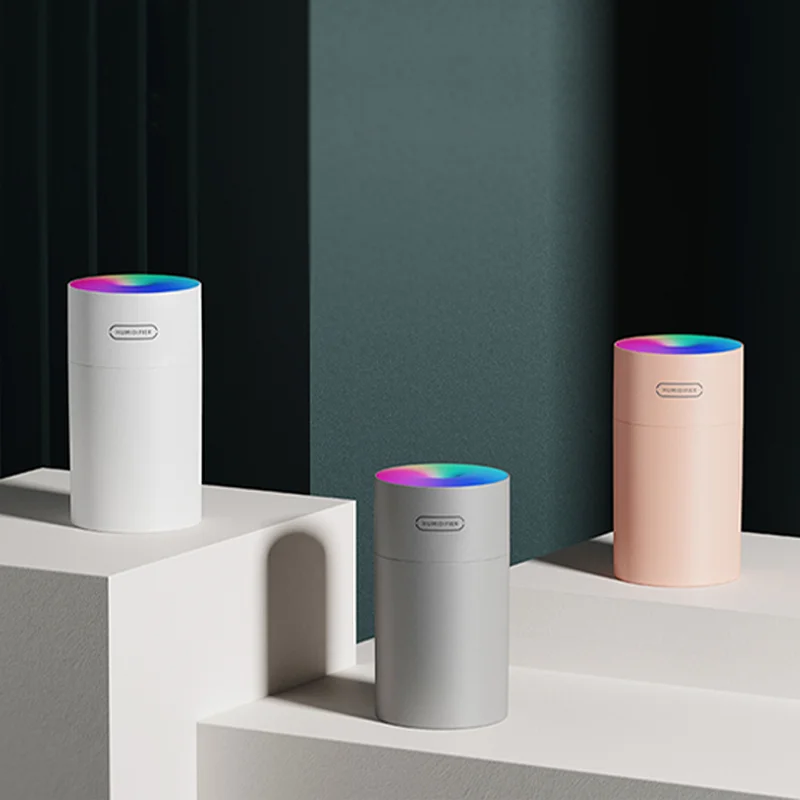 Cyke Hot Sale 270ml Car Small Air Humidifier Aroma Diffuser Portable Rainbow Steam Smart Mist Humidifier Purifier Usb Dq108
