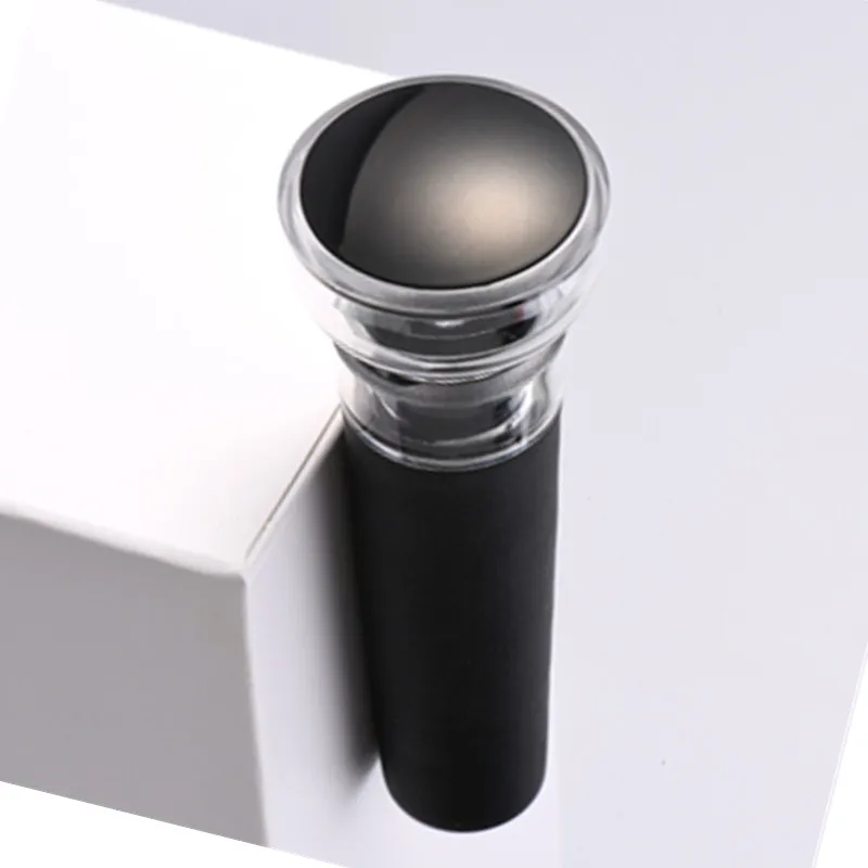 
Hot Sale High Quality Drop type Black Silicone Wine Stopper Bar Accessory 