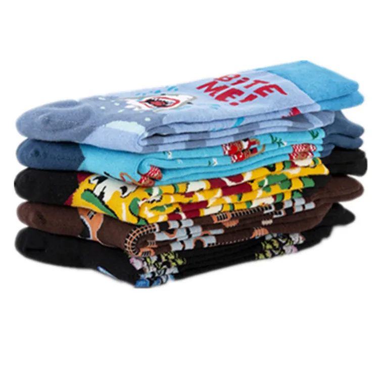 Art cat guitar men happy socks casual trendy man mushroom socks novelty funny shark alpaca socks