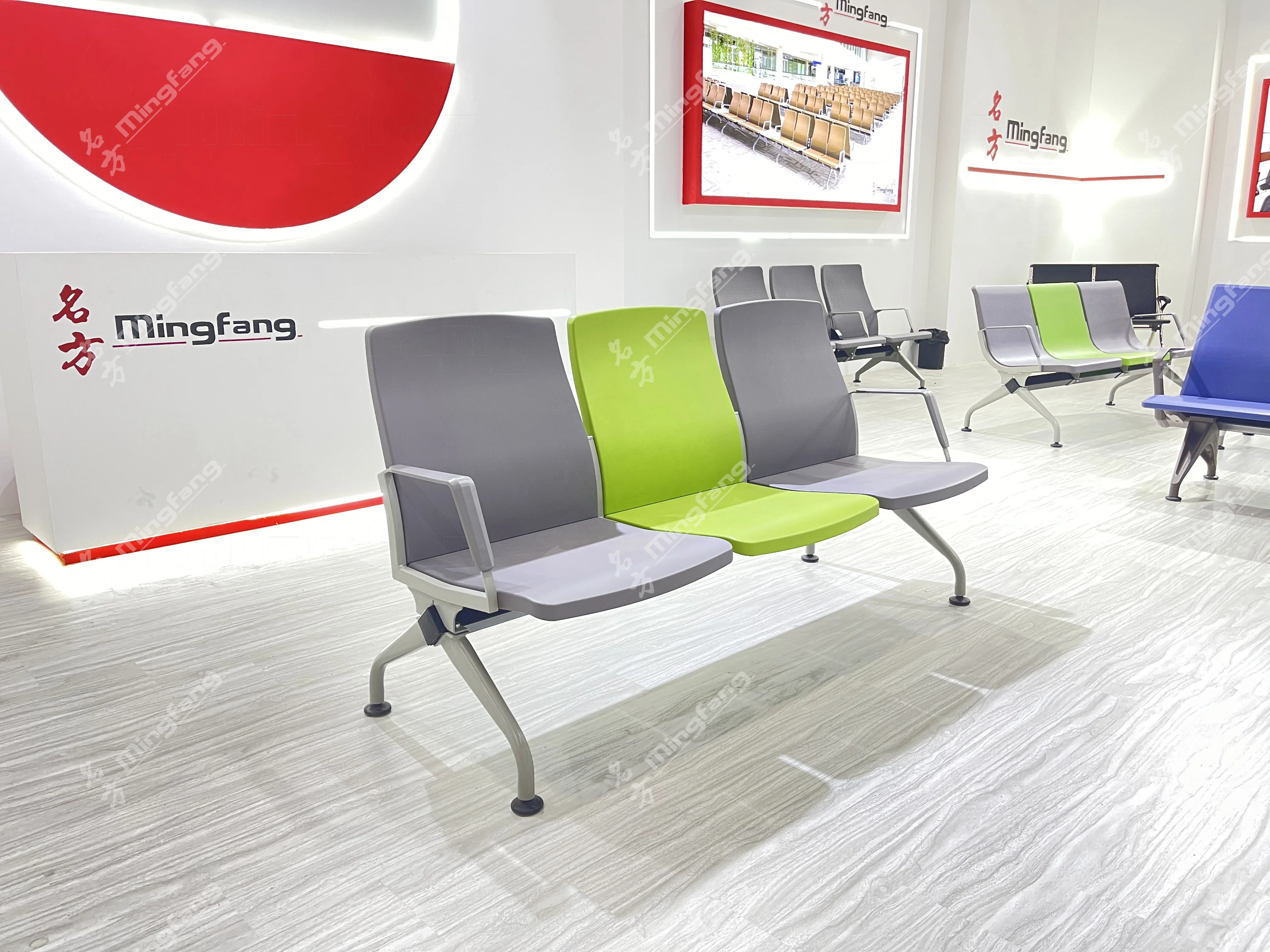 Factory PU Polyurethane Airport Hospital Waiting Room Seating tandem Chair Beam Seating for Bank Bus Station